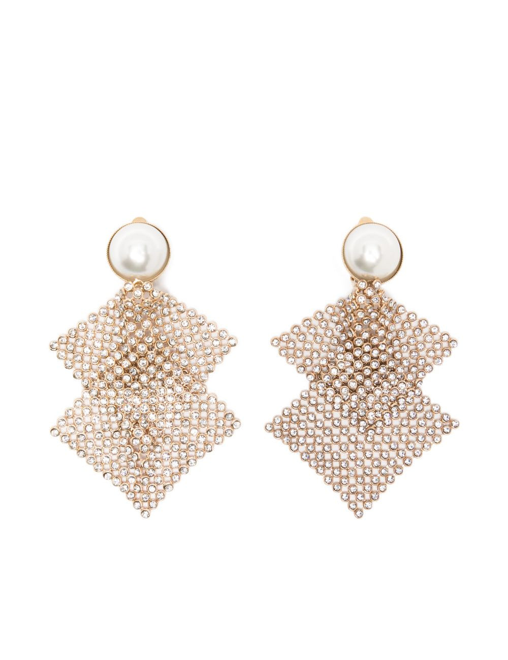 Orecchini in maglia mettalica con perle frizz in oro Rosantica - donna 