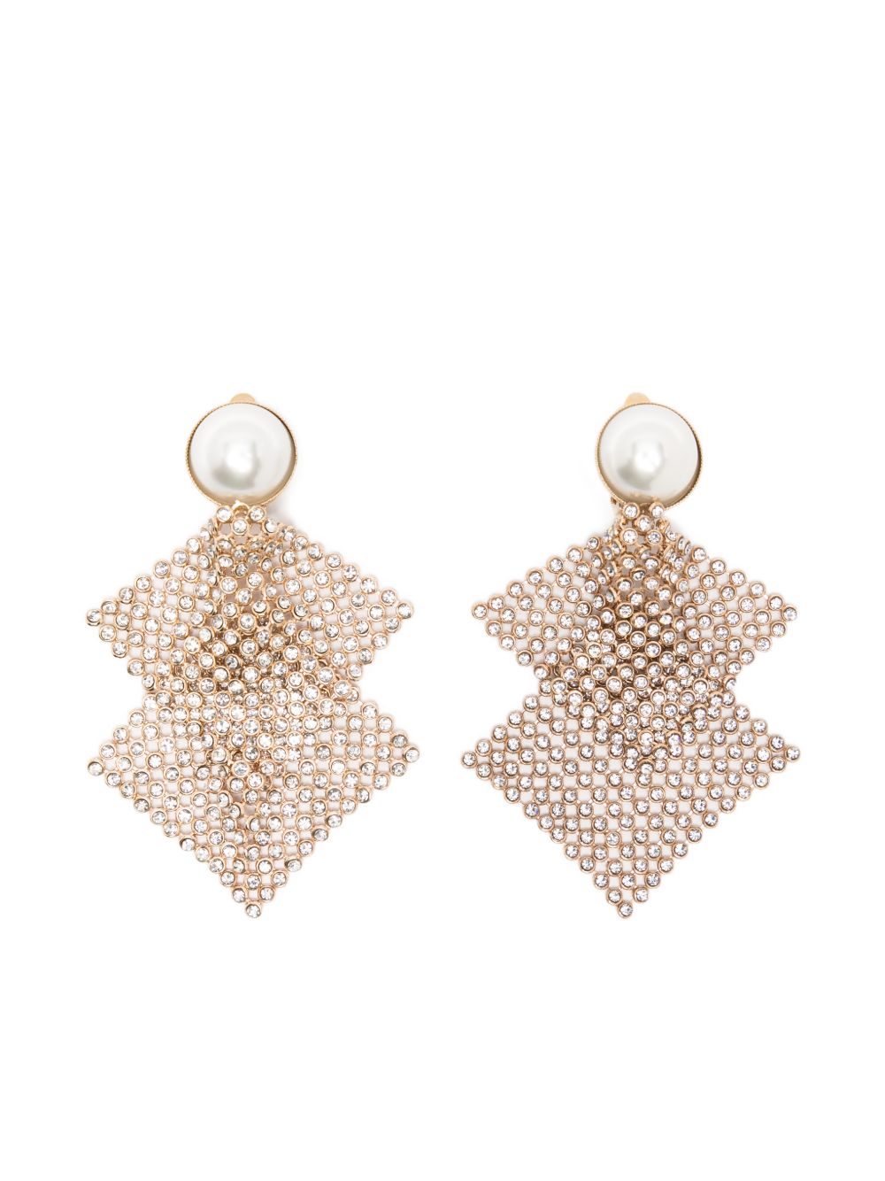 Orecchini in maglia mettalica con perle frizz in oro Rosantica - donna 