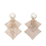 Orecchini in maglia mettalica con perle frizz in oro Rosantica - donna 