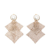 Orecchini in maglia mettalica con perle frizz in oro Rosantica - donna 