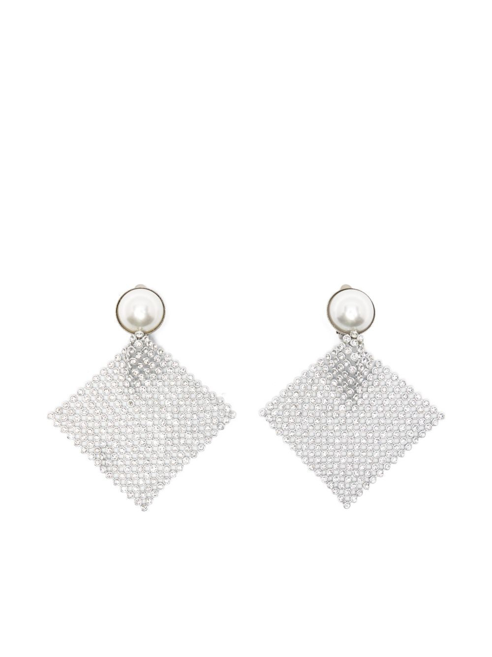 Orecchini in maglia mettalica con perle frizz in argento Rosantica - donna 