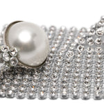 Orecchini in maglia mettalica con perle frizz in argento Rosantica - donna 