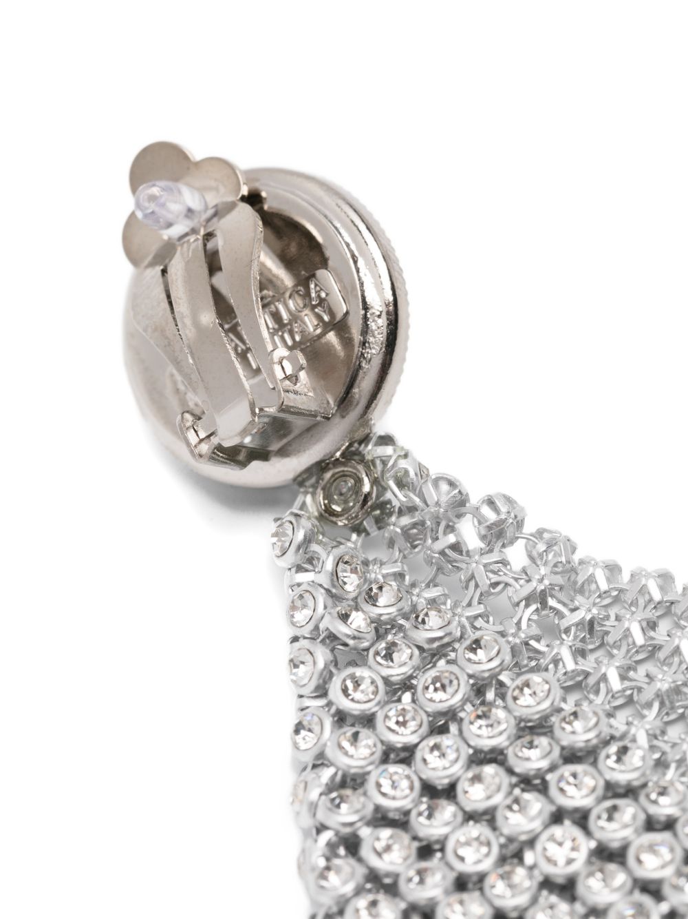 Orecchini in maglia mettalica con perle frizz in argento Rosantica - donna 