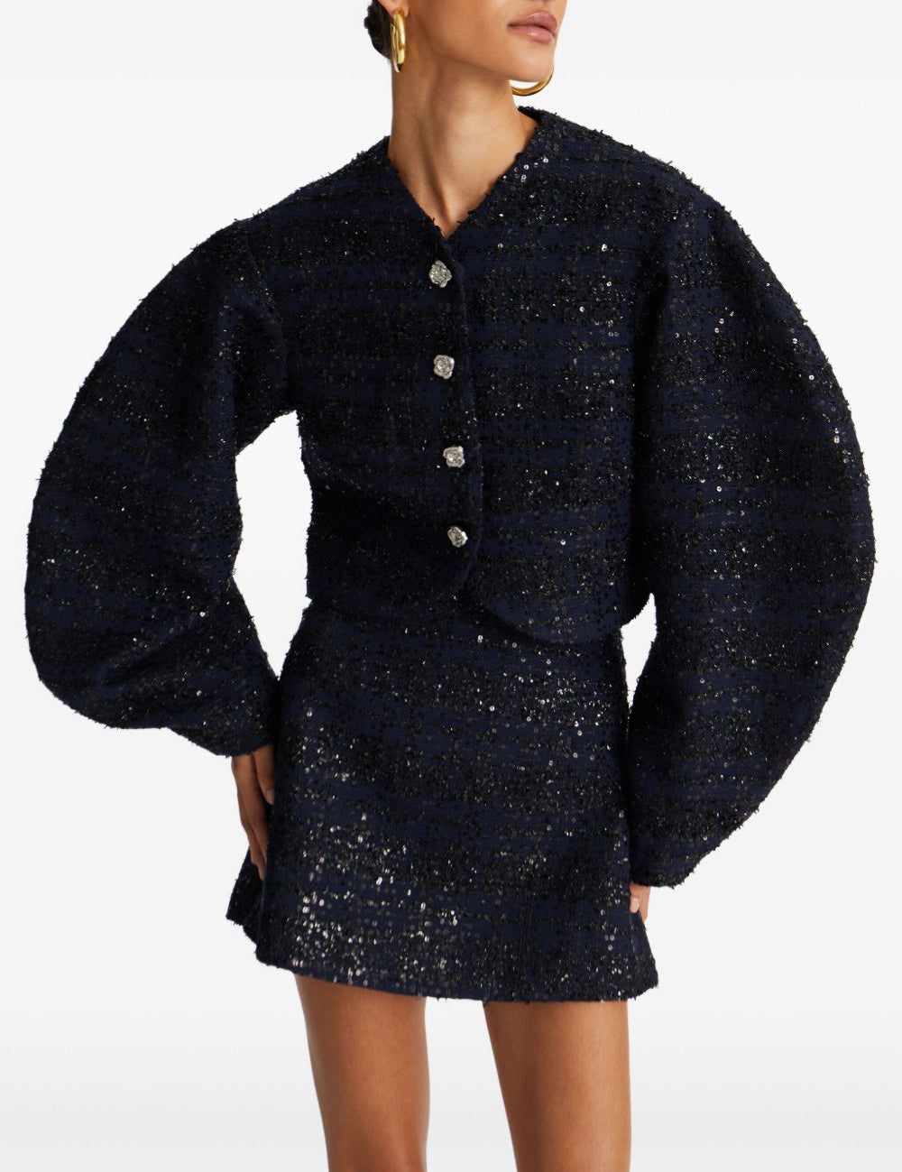 Giacca con paillettes in blu Rotate - donna 