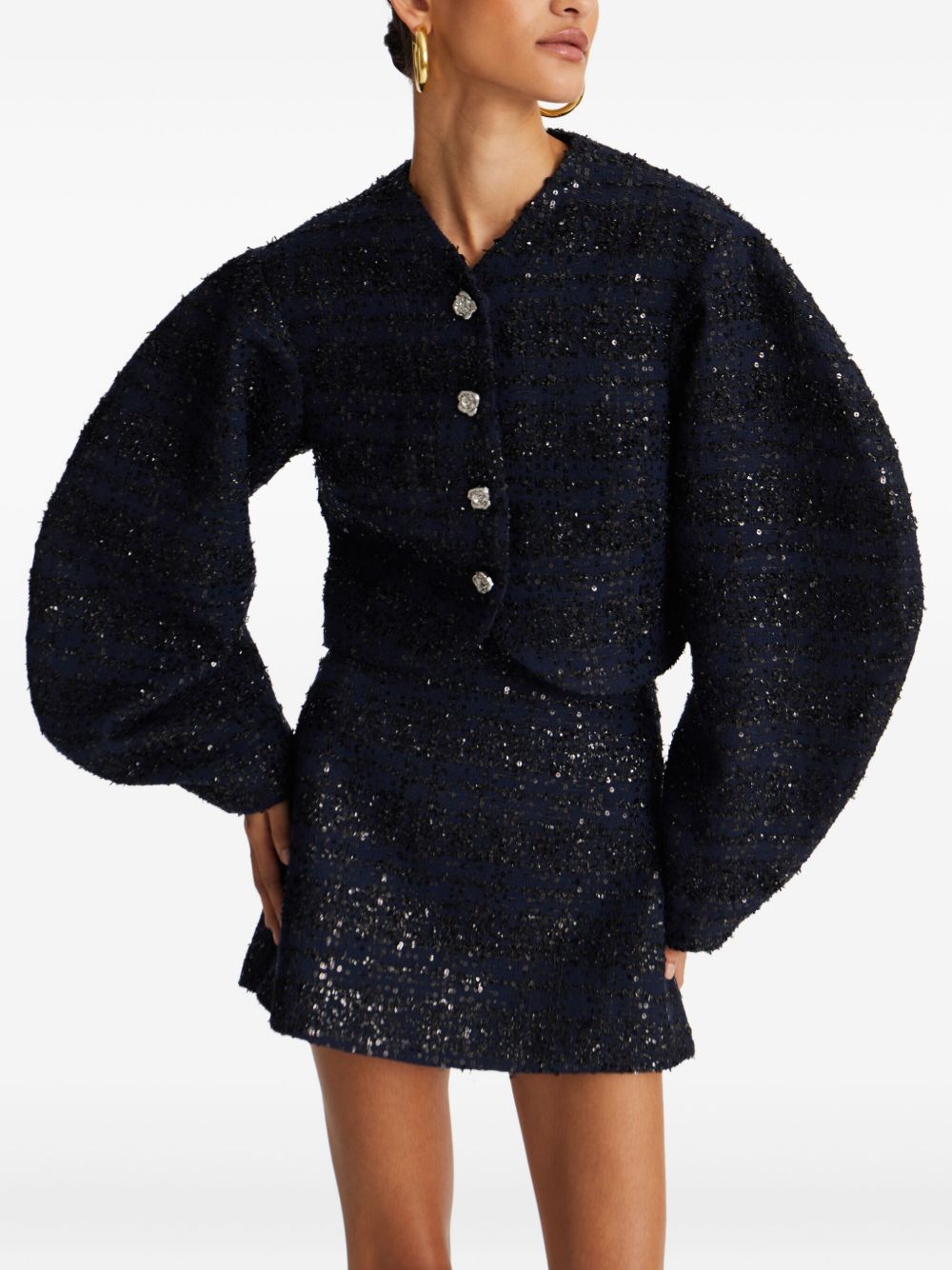 Giacca con paillettes in blu Rotate - donna 