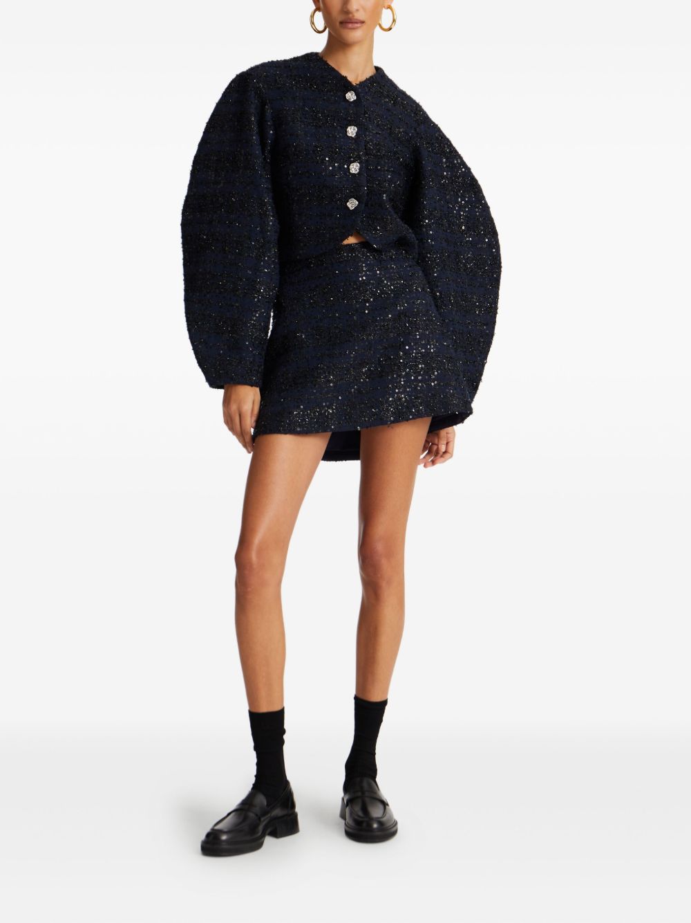 Giacca con paillettes in blu Rotate - donna 