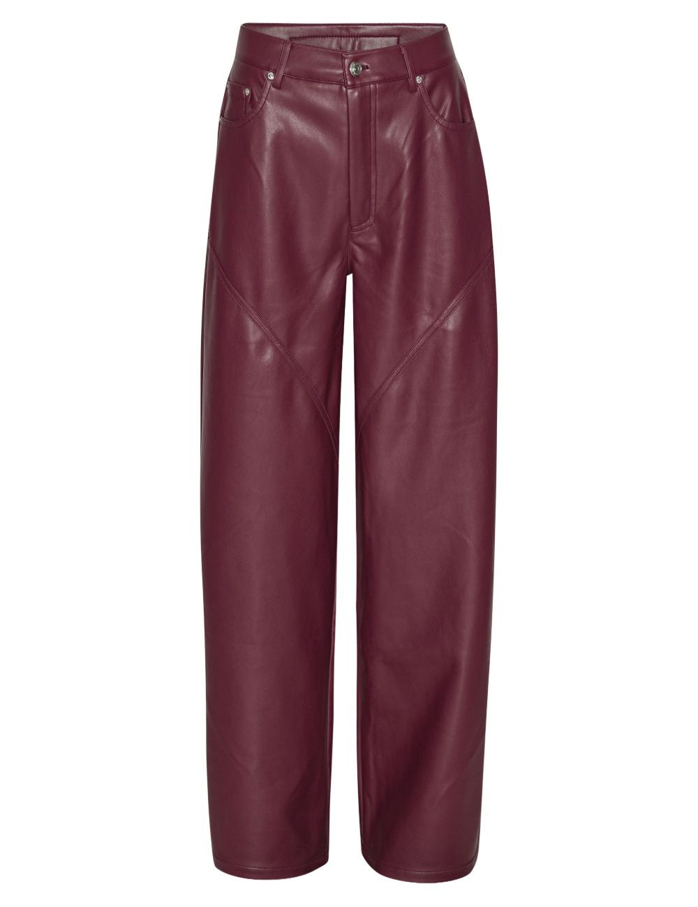 Pantaloni in simil pelle bordeaux Rotate - donna 