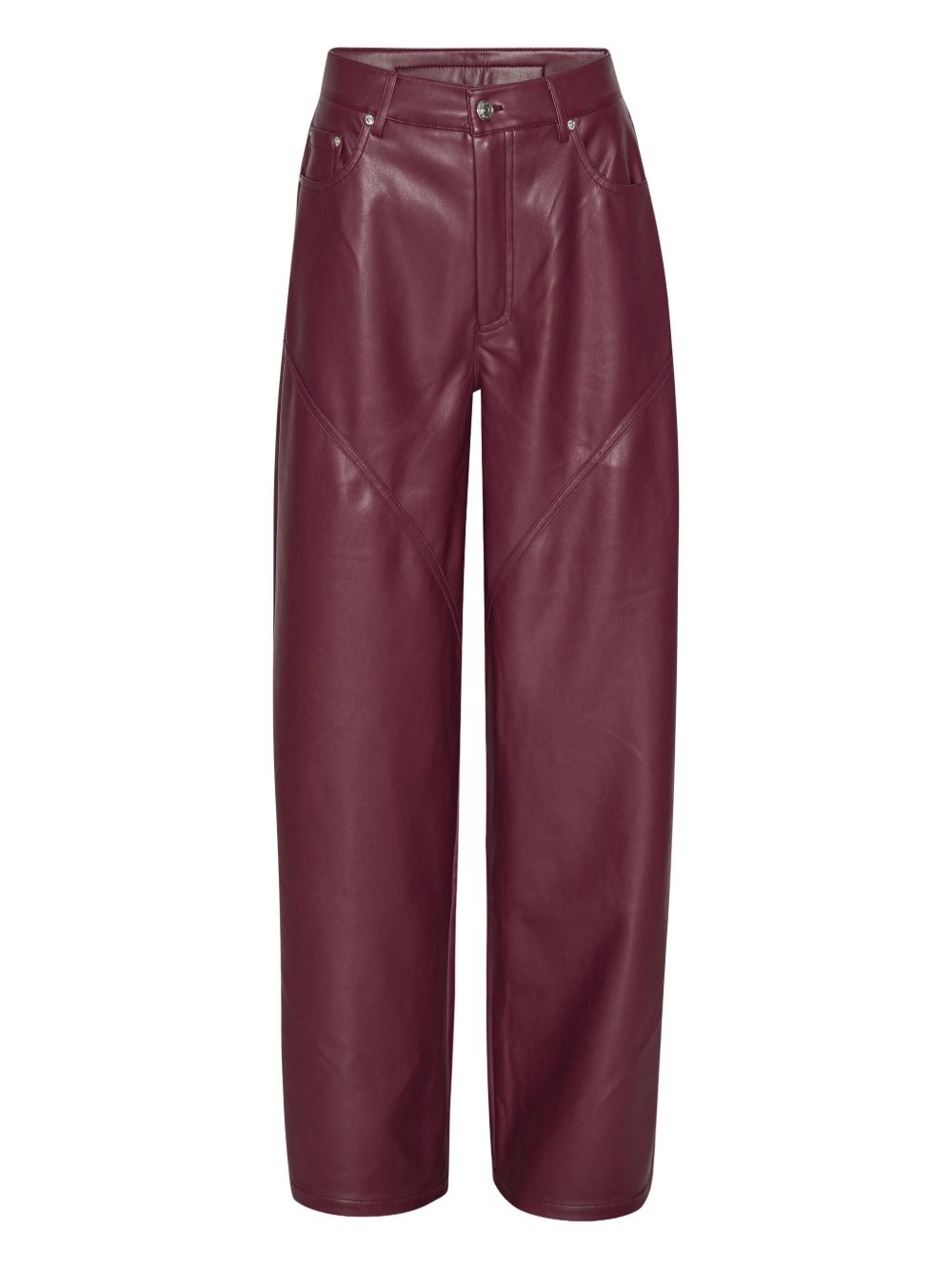 Pantaloni in simil pelle bordeaux Rotate - donna 