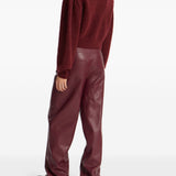 Pantaloni in simil pelle bordeaux Rotate - donna 