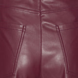 Pantaloni in simil pelle bordeaux Rotate - donna 