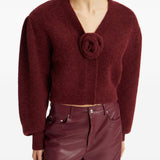 Pantaloni in simil pelle bordeaux Rotate - donna 