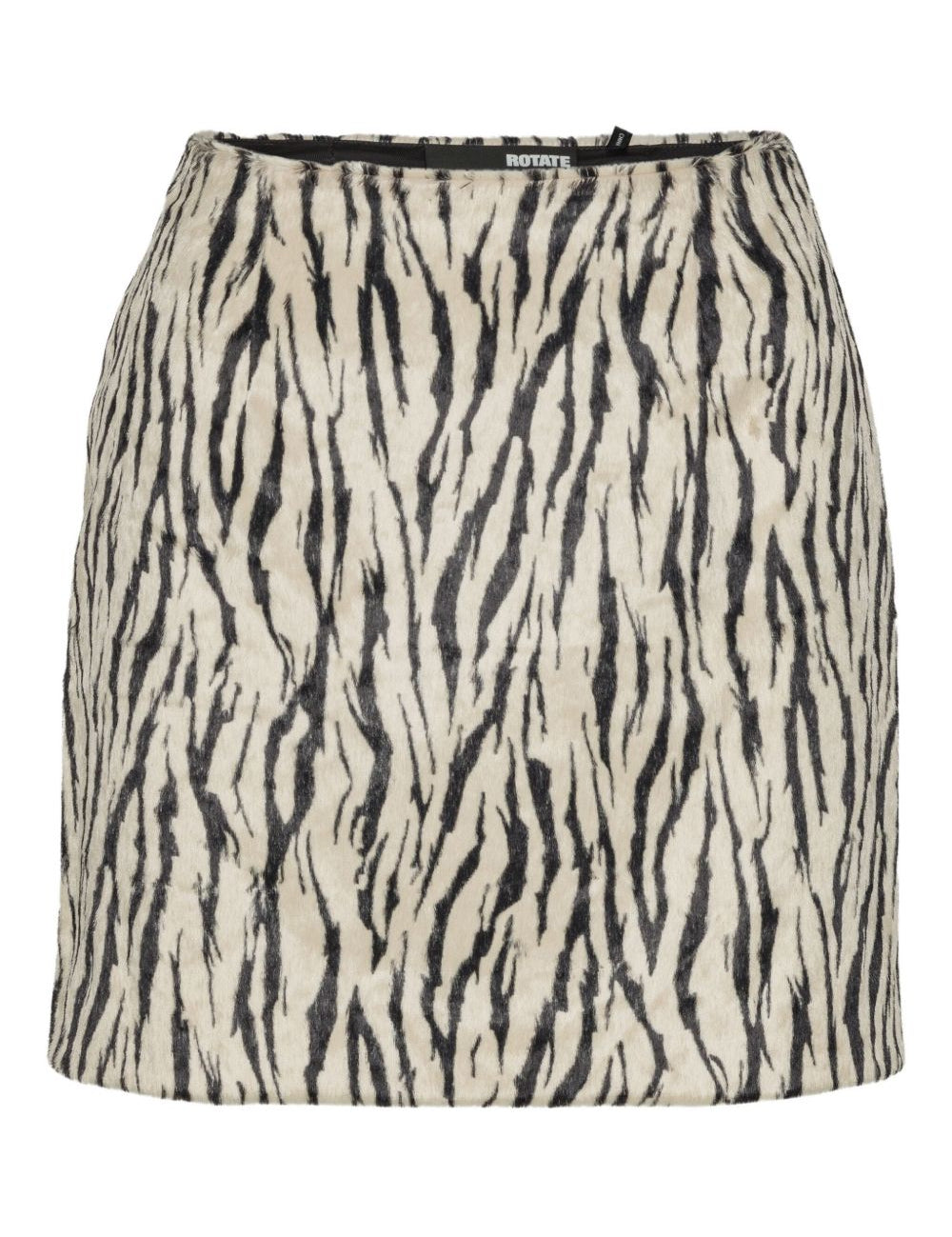 Gonna con stampa zebrata in bianco e nero Rotate - donna 