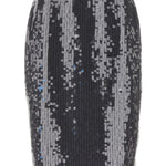 Gonna midi in paillettes in nero Rotate - donna 