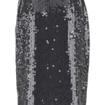 Gonna midi in paillettes in nero Rotate - donna 
