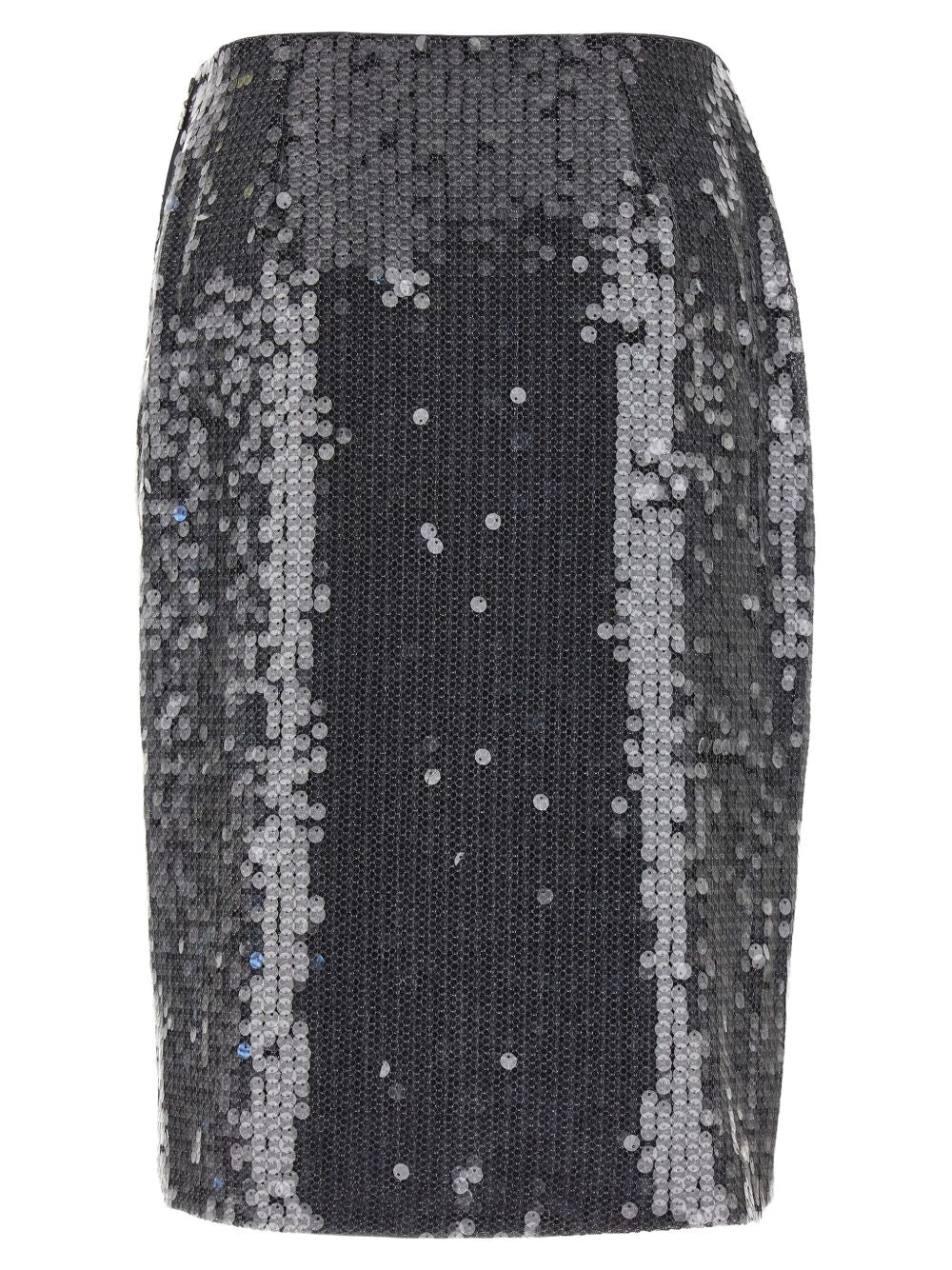 Gonna midi in paillettes in nero Rotate - donna 