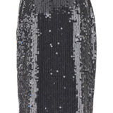 Gonna midi in paillettes in nero Rotate - donna 