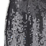 Gonna midi in paillettes in nero Rotate - donna 