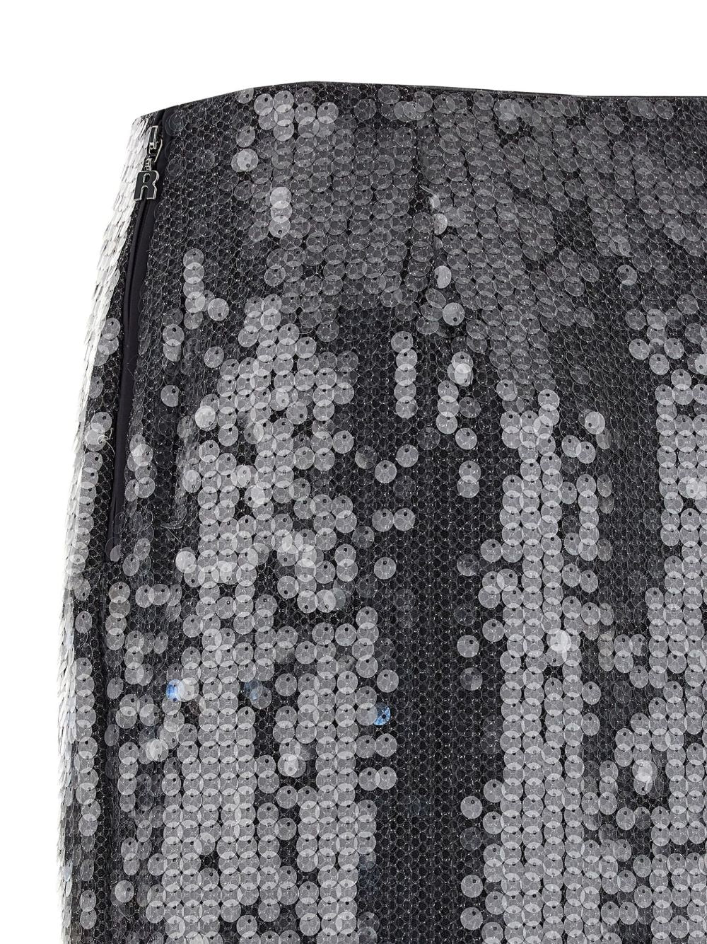Gonna midi in paillettes in nero Rotate - donna 