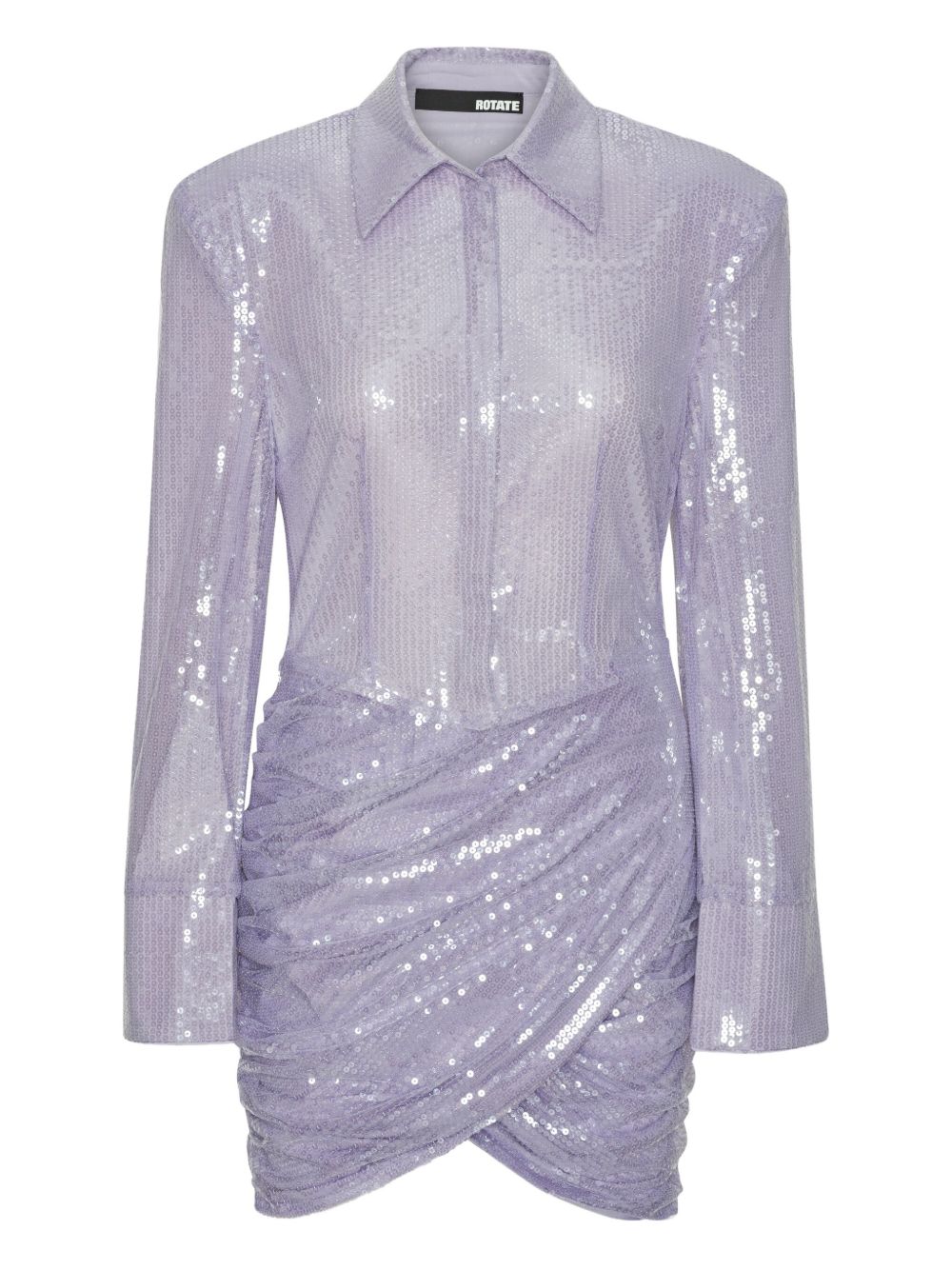 Abito corto con paillettes in viola Rotate - donna 