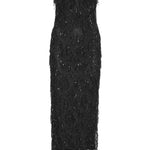 Abito tubino midi con perline in nero Rotate - donna 