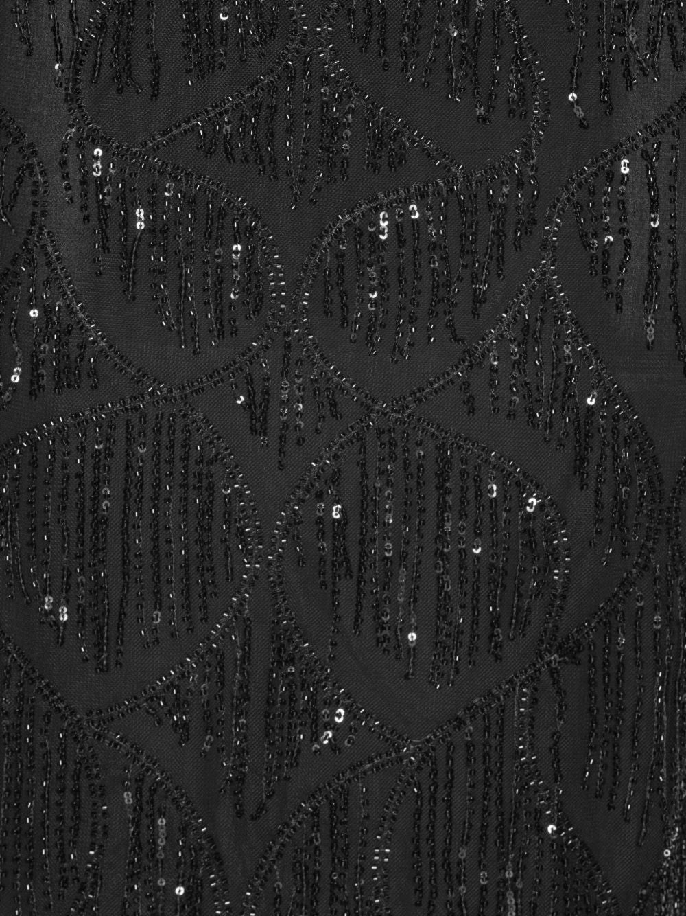 Abito tubino midi con perline in nero Rotate - donna 