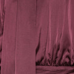 Abito mini con finitura satinata in bordeaux Rotate - donna 