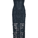Abito midi in pizzo blu Rotate - donna 