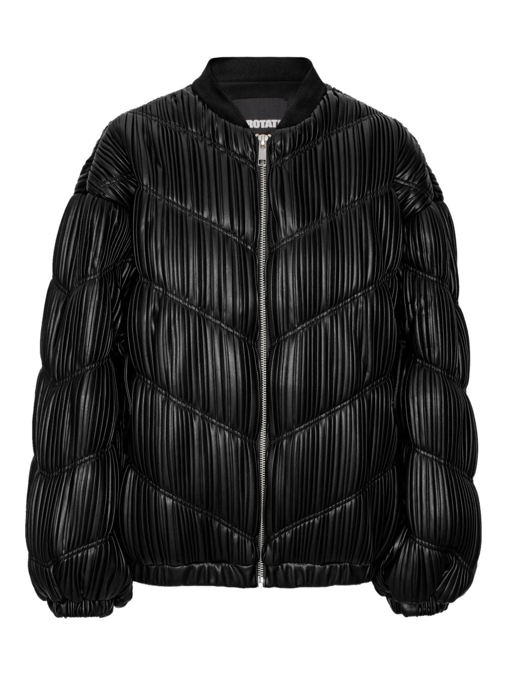 Bomber plissettato in nero Rotate - donna 