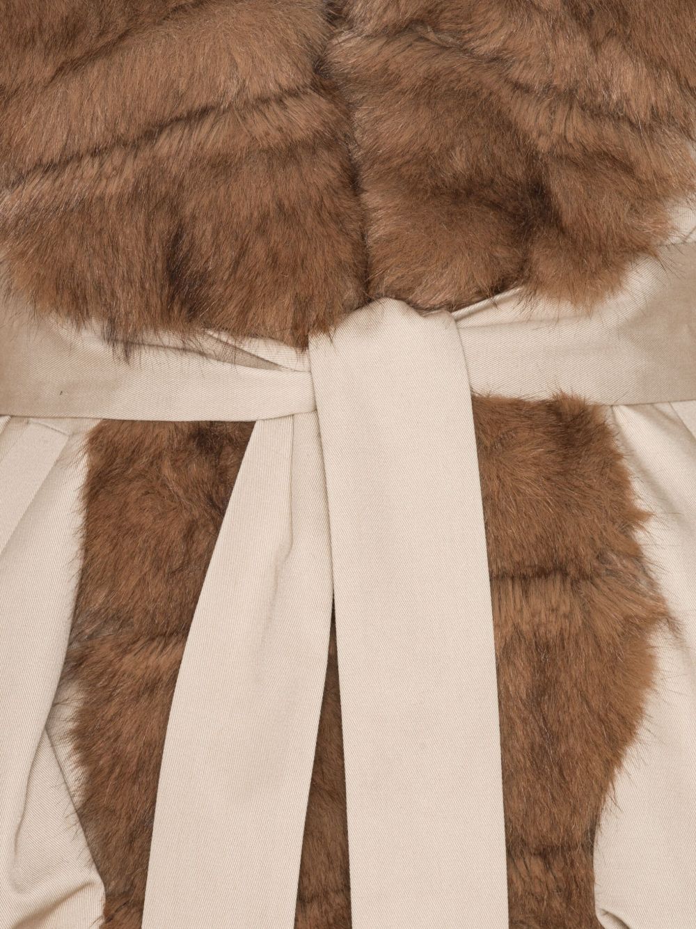 Giacca con collo di pelliccia in beige Rotate - donna 