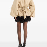 Giacca con collo di pelliccia in beige Rotate - donna 