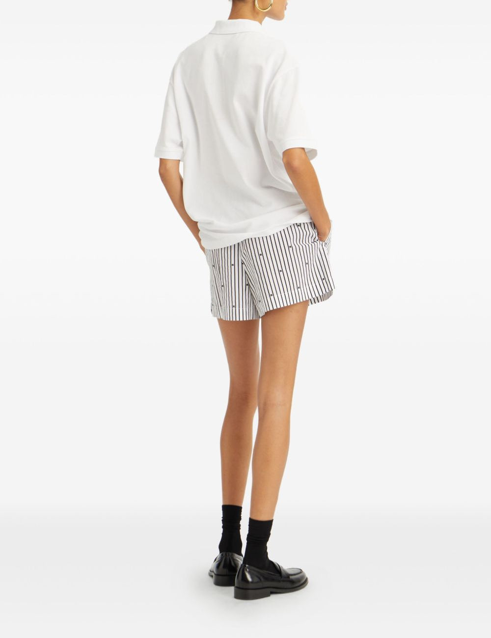 Shorts con logo in bianco Rotate Sunday - donna 