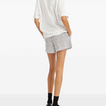 Shorts con logo in bianco Rotate Sunday - donna 