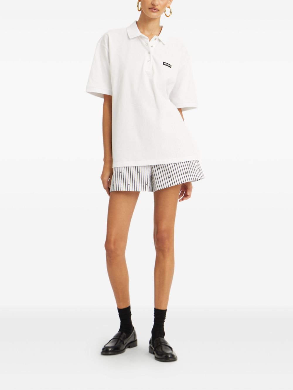Shorts con logo in bianco Rotate Sunday - donna 