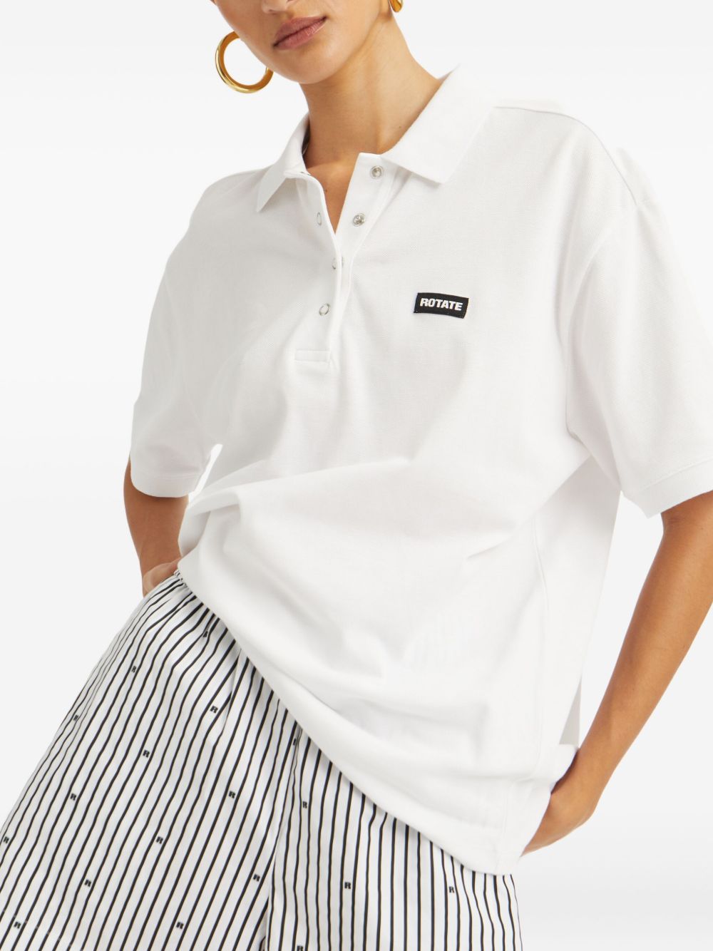 Shorts con logo in bianco Rotate Sunday - donna 