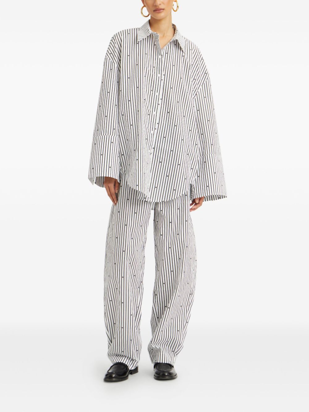 Camicia a righe in bianco ROTATE - donna 