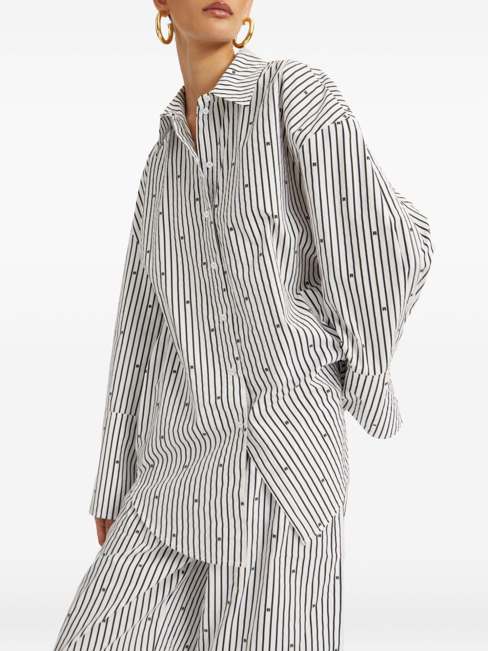 Camicia a righe in bianco ROTATE - donna 