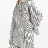 Camicia a righe in bianco ROTATE - donna 