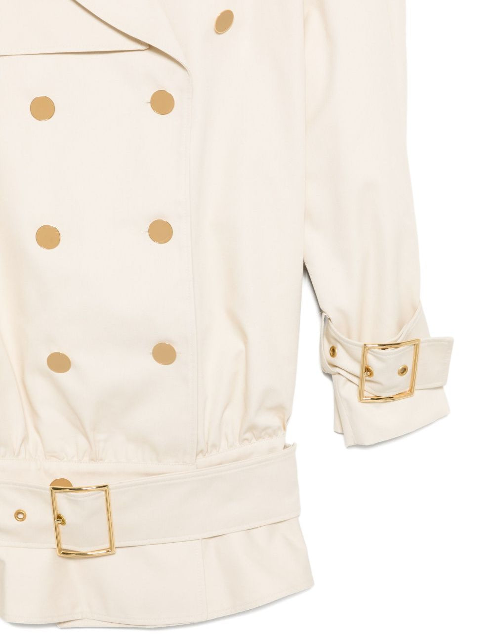 Cappotto corto doppiopetto in beige Rowen Rose - donna 