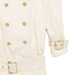 Cappotto corto doppiopetto in beige Rowen Rose - donna 