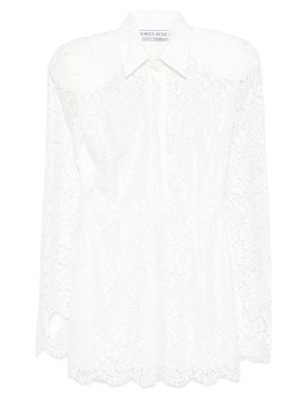 Abito corto a maniche lunghe in bianco Rowen rose - donna 