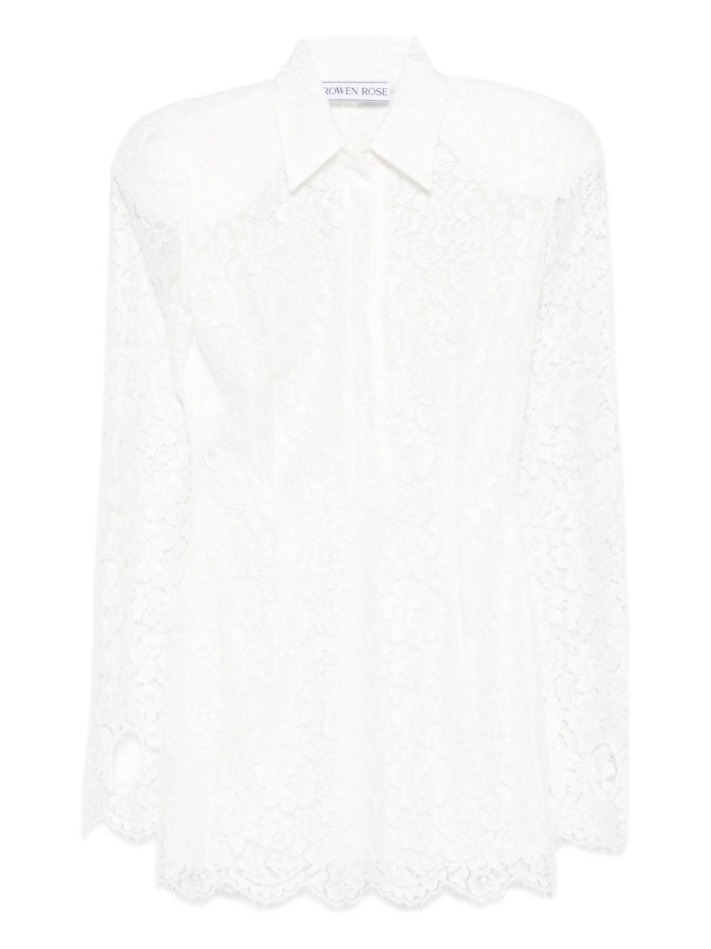Abito corto a maniche lunghe in bianco Rowen rose - donna 