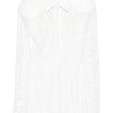 Abito corto a maniche lunghe in bianco Rowen rose - donna 