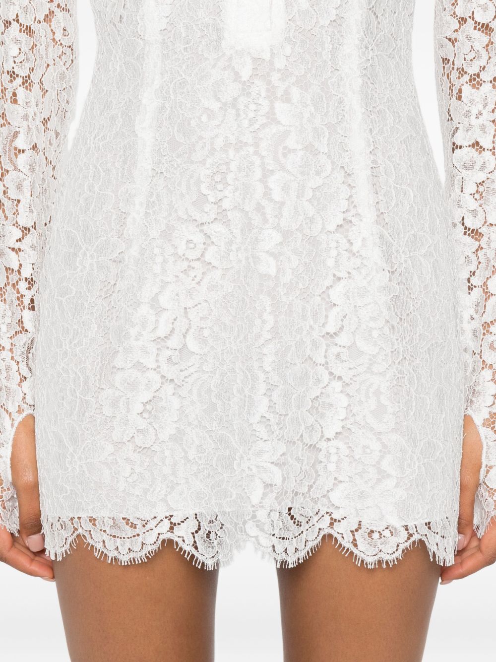 Abito corto a maniche lunghe in bianco Rowen rose - donna 