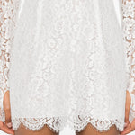Abito corto a maniche lunghe in bianco Rowen rose - donna 