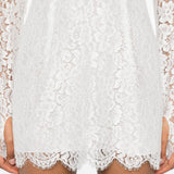 Abito corto a maniche lunghe in bianco Rowen rose - donna 
