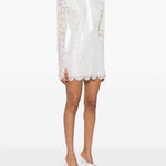 Abito corto a maniche lunghe in bianco Rowen rose - donna 
