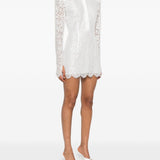 Abito corto a maniche lunghe in bianco Rowen rose - donna 
