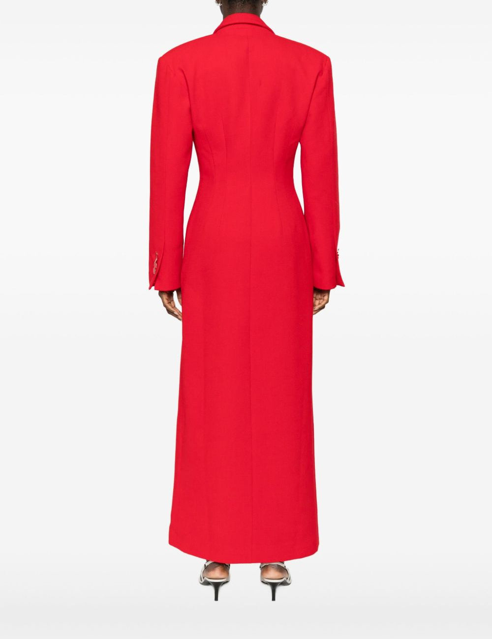 Abito lungo Tuxedo in rosso Rowen Rose - donna 