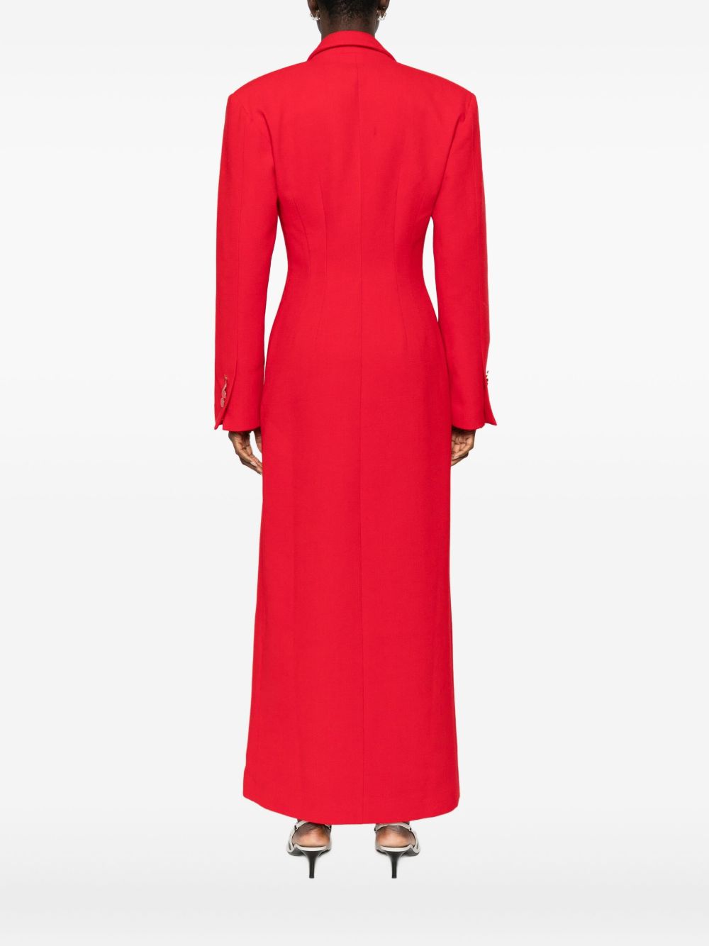 Abito lungo Tuxedo in rosso Rowen Rose - donna 
