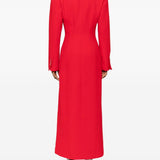 Abito lungo Tuxedo in rosso Rowen Rose - donna 